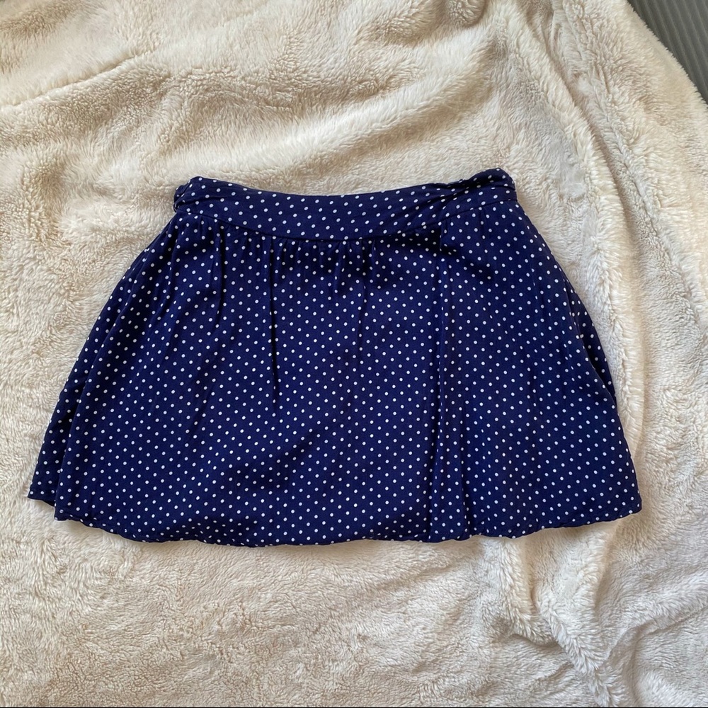 Navy Polka Dot Charlotte Russe Skirt